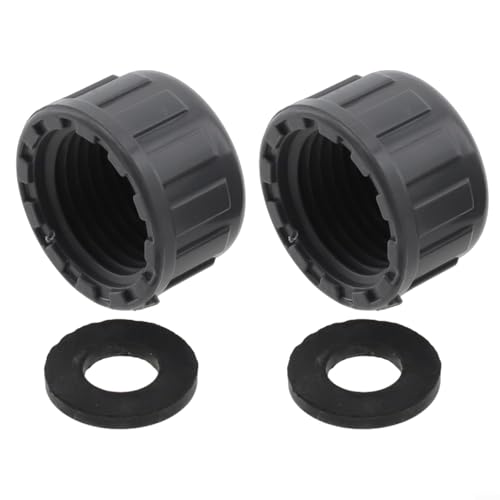 Lot de 2 raccords filetés en PVC avec connecteurs de tuyau femelle et joints en caoutchouc pour une étanchéité efficace des extrémités de tuyau (20 mm)