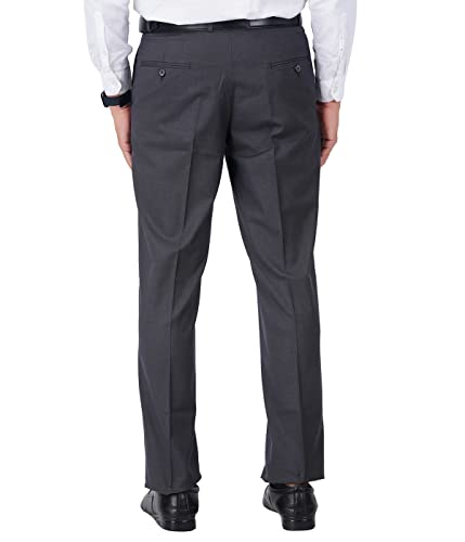 Image of Mc Henry Men's Regular Fit Wrinkle Free Stretchable Formal Trousers for Men