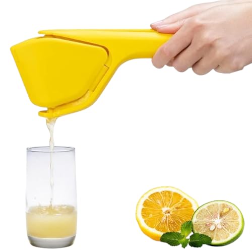 CIRCUIT GREEN Folding Lemon Squeezer Manual Citrus & Lime Juicer with Built-In Strainer Easy Two-Hand Press Space-Saving Flat Design Handheld Kitchen Tool (1-Pack)