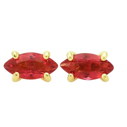 Boucles d'oreilles tourmaline naturelle argent 925 plaqué or femme