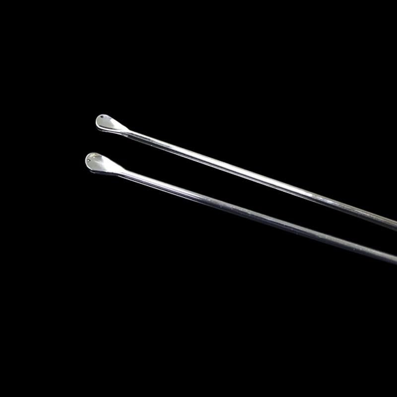 Set 3 Cucchiaini Spatola da Laboratorio in Acciaio Inox, Doppia Punta Cucchiaio/Raschietto, Strumenti Prelievo Reagenti 15–240mm(180mm B)