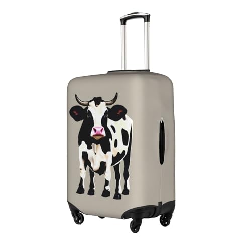 Cow Black Spot Print Luggage Cover For Suitcases, Travel Case Protector, Simple & Convenient Installation2