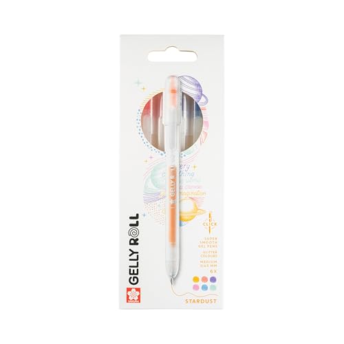 Stylo gel SAKURA Gelly Roll Stardust avec clic pour illuminer votre Bullet Journal créatif