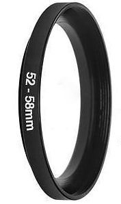 SUPERNIC 52mm To 58mm 52-58MM Lens Step Up Filter Ring Stepping Adapter Metal with microfiber cloth