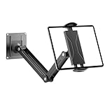 LenTok Tablet Wall Mount for iPad with Quick Release, Foldable Lighweight Metal Wall Tablet Holder with Adjustable Arm, Compatible with 4-11'' iPad Galaxy Tab Kindle