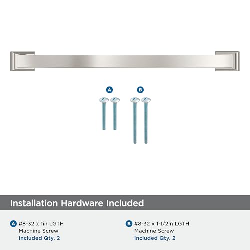 Image of Amerock Candler 10-1 /16 inch (256mm) Center-to-Center Satin Nickel Cabinet Pull, BP29352G10