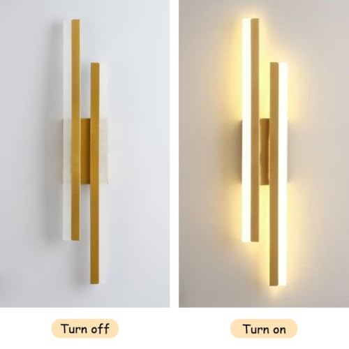Apliques LED de interior para salón dormitorio y comedor con doble luz y diseño alargado moderno 7