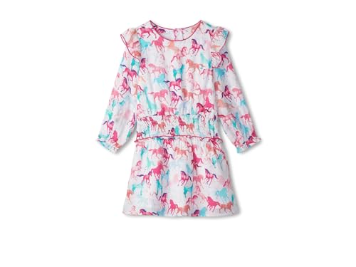 Hatley Girls' Photo Print Horses Smocked Waist Dress (Toddler/Little Big Kid)