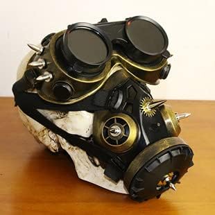 Easter Halloween Steampunk Creative Mask Headmask Mask Goggles Halloween Cosplay Headgear Prop Gift (Ancient Gold)