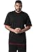 Urban Classics Herren Bekleidung Contrast Tall Tee T shirt, Mehrfarbig (Blk/Red), 6XL Große Größen EU