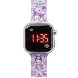 Diakakis Hello Kitty | Kuromi | My Melody | Cinnamoroll Orologio digitale a LED per bambini – Cinturino in silicone, a batteria, leggero orologio da polso per i fan di Sanrio, Kuromi - Viola, Moderno