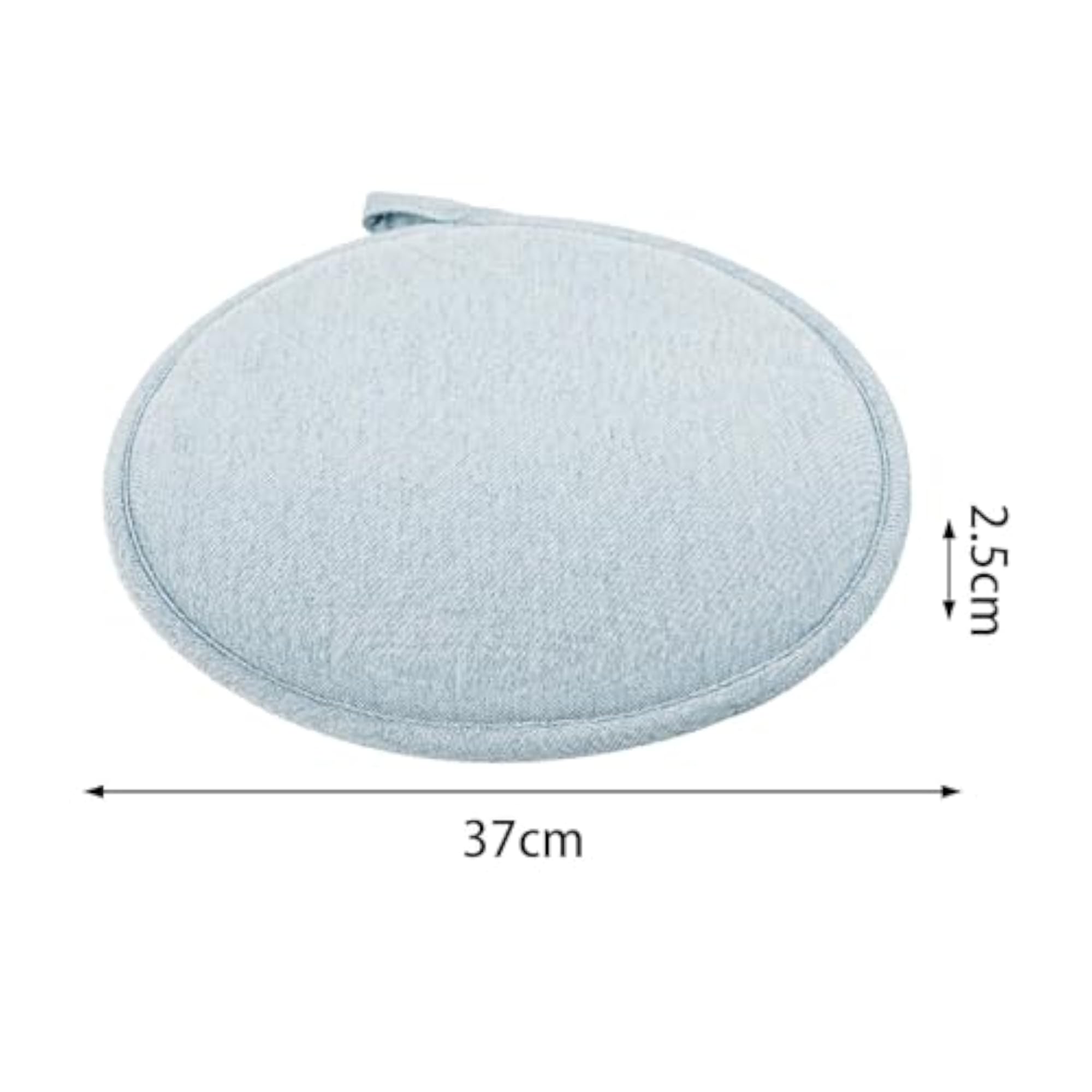 Round Chair Cushion Pad for Dining and Office, Light Blue