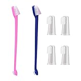 Material de alta calidad: el cepillo de dientes para mascotas es extra suave para que tu mascota acepte que no dañará ni dañará las encías y los dientes de tu mascota. El cepillo de dientes de dedo puede limpiar suavemente los dientes y las encías de tu mascota para que huela fresco todos los días.