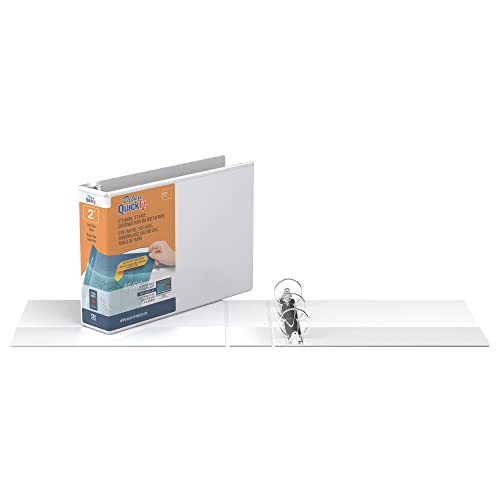 Quickfit Heavy-Duty Landscape 3-Ring Binder, Round Ring, 8 1/2 Inches By 11 Inches, 2 Inch, White #TOP1