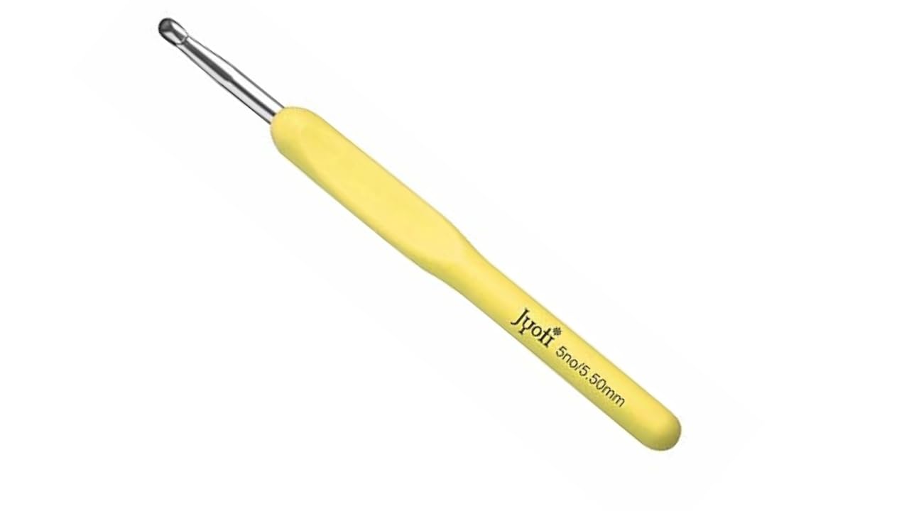 Aarnav Girls 5.5Mm Crochet Hooks Crochet Knitting, Ergonomic Soft Handles Crochet Hooks For Arthritic Hands, Light Comfortable Crochet Tool,Crochet Tool For Knitting Suitable For Beginners 2Mm To 6Mm (1 X )