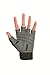 Bionic Women's StableGrip 1/2 Finger Fitness Gloves w/ NaturalFit Technology, Black (PAIR), Medium, Black/Silver