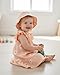 SODLON Toddler Girl Dresses 18 24 Months Baby Clothes Summer Boho Ruffle Pink Daisy Dress Sleeveless Linen Cottagecore Sundress with Hat & Bag Sweet Holiday Gifts Outfits