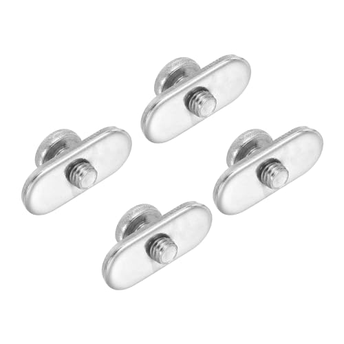 PATIKIL 316 Stainless Steel Kayak Rail Track Screws Track Nuts 4 Pack Hardware Gear Mount Replacement Kit with M6x10mm Thread Screws for Canoe Boat Kayak Track Mount