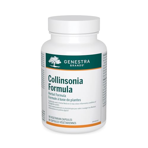 Genestra Brands Collinsonia Formula – Digestive Health Supplement – Herbal Blend – With Collinsonia Root, Milk Thistle & Silymarin – Vegan – 90 Vegetarian Capsules