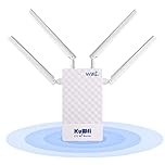 KuWFi Outdoor 4G Router with SlM Slot, 300Mbps High Speed, 4 High Gain Antennas, lP67 Weatherproof, 48V PoE Sim Card Router Support for Security Cameras/Switch, Plug & Play