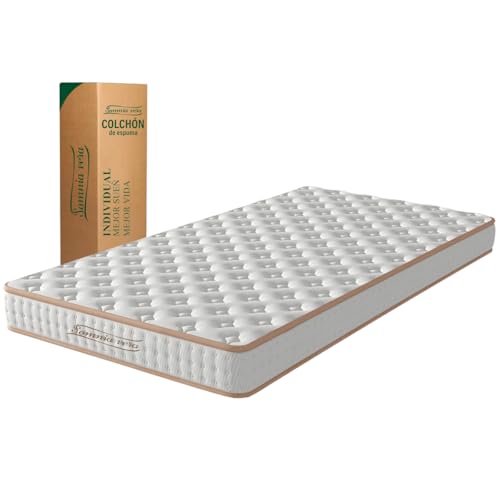 La mejor selección de Colchon Mimo Individual del mes. 43 SOMNIA VERA Colchón Colchón Individual de Espuma Viscoelástica, Alta Elasticidad, Ultra Transpirable, El Colchón se Puede Utilizar por Ambos Lados(100 * 190 * 18cm)