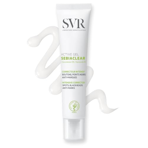 SVR SEBIACLEAR Active - Anti-Blemish Face Gel-Cream for Acne-Prone, Oily, Combination Skin, Intensive Corrector for Whiteheads, Blackheads and Redness, 40ml