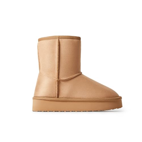 Image of FabKids Girls' Warm Fleece Lined Platform Snow Boots Non-Slip Ankle Winter Boots