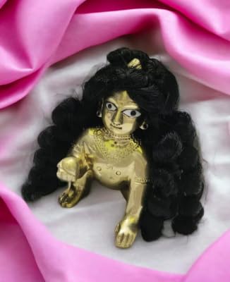 श्रीJEE Marketing Laddu Gopal Hair, Hair for Bal Gopal, Hair Wig | Kanha ji Hair Shining Orignal Look Fancy Bal (5) (6)-image-32