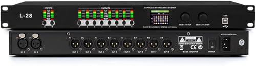 Procesador Digital de Audio Profesional para Escenario, Mezclador Karaoke, Reverberador Ecualizador Gráfico con Pantalla LCD, Reducción Inteligente de Ruido para Todo Tipo de Micrófonos