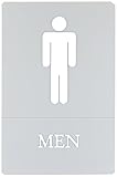 Quartet ADA Men Sign, 6 x 9 Inches, Gray (01418)
