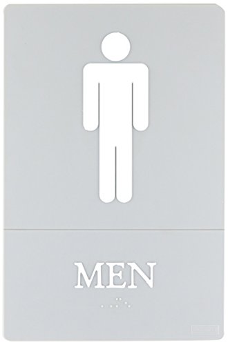 Quartet Men Bathroom Sign, ADA Approved, 6