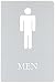 Quartet ADA Men Sign, 6 x 9 Inches, Gray (01418)