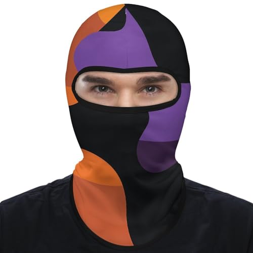 Balaclava para hombres, máscara de esquí, máscara facial minimalista con arte abstracto, para ciclismo y protección invernal miniatura 7
