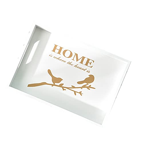 Acfthepiey Wooden Food Tray Plate Fruit Plate Tea Set Coffee Tray Dessert Bread Dinner Plate Jewelry Storage Tray-A