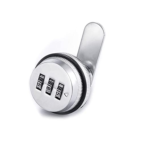 Serrure de boite aux lettres a code 3 chiffres came rotative 22mm blanche - 2