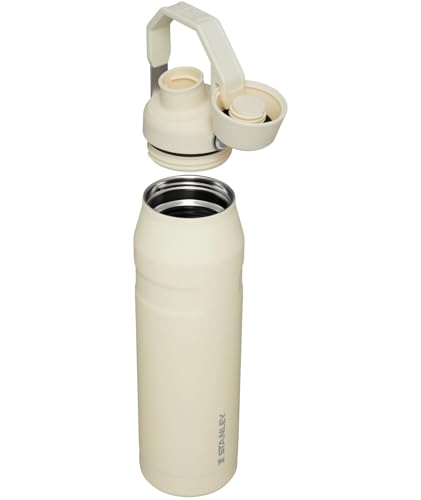 Image of Stanley IceFlow Fast Flow Water Bottle 36 oz | Angled Spout Lid | Lightweight and Leakproof for Travel and Sports | Insulated Stainless Steel | BPA-Free | Cream