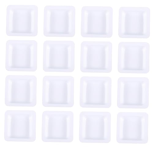 HOMOCONO 50pcs Weighing Pan Food Scale Bowl Chemistry Weight Boat Anti-Static Weighing Dish Scale Tray Weigh Boats Small Pour Boats Lab Weighing Dishes Weighing Tray Scale Pan White Plastic