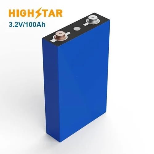 Image of Prismatic Cell 3.2V, 100Ah, for LiFePO4 Cell, 3.2V,100Ah [ Pack of 4, M6 Screws, Busbars ], High Star, 4000+ Duty Cycle,IR 0.3-0.4 Milli Ohms BIS Approved, for Solar, Inverter, UPS, EV.