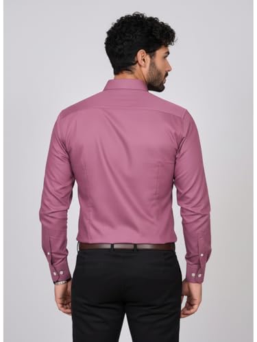 Image of Full Sleeve Black Formal Shirt for Men Cotton Regular Fit Casual - Pure Premium Branded Shirts for Men Formal Stylish Slim Plain Solid Man Wear as Office and Party