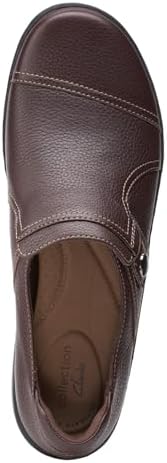 Clarks Women's Cora Poppy Loafer, Dark Brown Tumbled, 8.5 Wide | Image 6