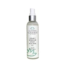 GLIMMER GODDESS Organic Hair Shine Spray with Moroccan Argan Oil, 4 oz