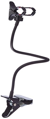 Image of amazon basics Tabletop Stand for Mobile, Tablet and E-Reader, Clip Mount, Multi-Angle, Foldable, Lazy Bracket, Universal Compatibility