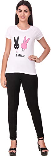 Image of NIVIK Printed, Cotton Tops & T-Shirts. Combo of 5 Tops for Women & Girls (X-Small, Grey-Red-Pink-Black-White)