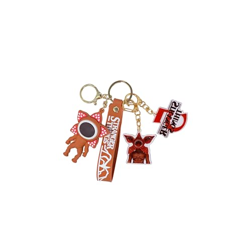Kirosy for Stranger Things 4-Piece Keychain Set, Unisex, Movie-Themed Keychains,