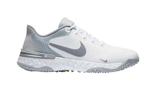Nike Alpha Huarache Elite 3 Turf CV3560-100 White-Silver Men's Baseball Turf Cleats 8.5 US