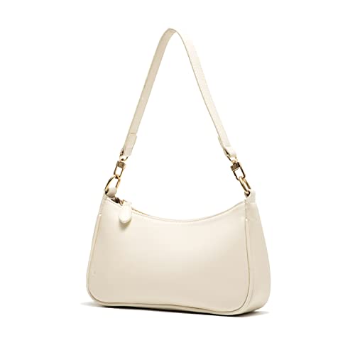 Bolsas de mão VODIU com 2 alças removíveis e fecho de zíper, bolsa transversal, bolsa de ombro para mulheres, Bege, Medium