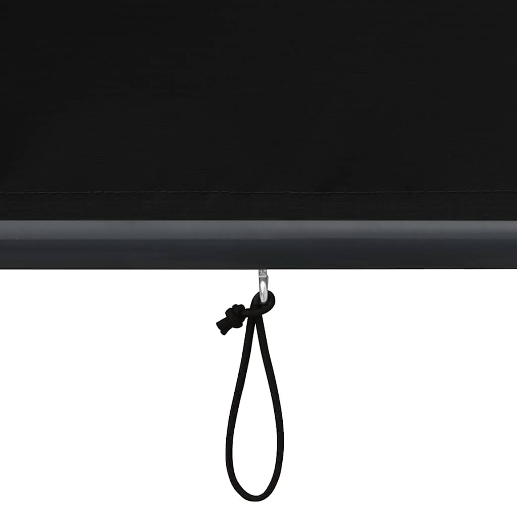 Roleta zewnętrzna 160 x 250 cm, antracytowa, oddychająca tkanina poliestrowa z powłoką PA, aluminiowy drążek przedni, mechanizm korbowy ręcznej, odporna na promieniowanie UV i wysokie