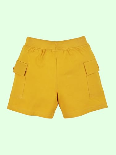 Image of KiddoPanti Boys 100% Cotton Knitted Above Knee Length Basic Cargo Shorts
