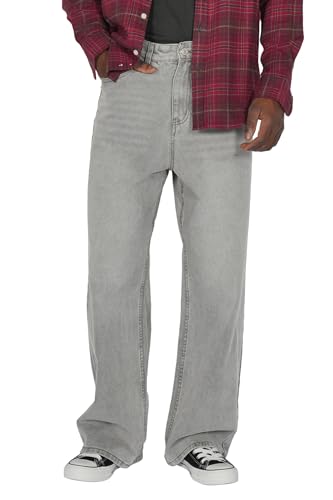 Plaid&Plain Men's Hip Hop Baggy Jeans Casual Wide Leg Y2k Skateboard Vintage...