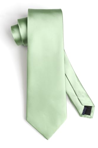 Image of Enlision Mens Ties Solid Color Satin Necktie Ties for men Handkerchief Cufflinks Pocket Squares for Wedding
